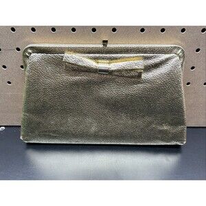 Gold Metallic Clutch Purse 9" x 6"